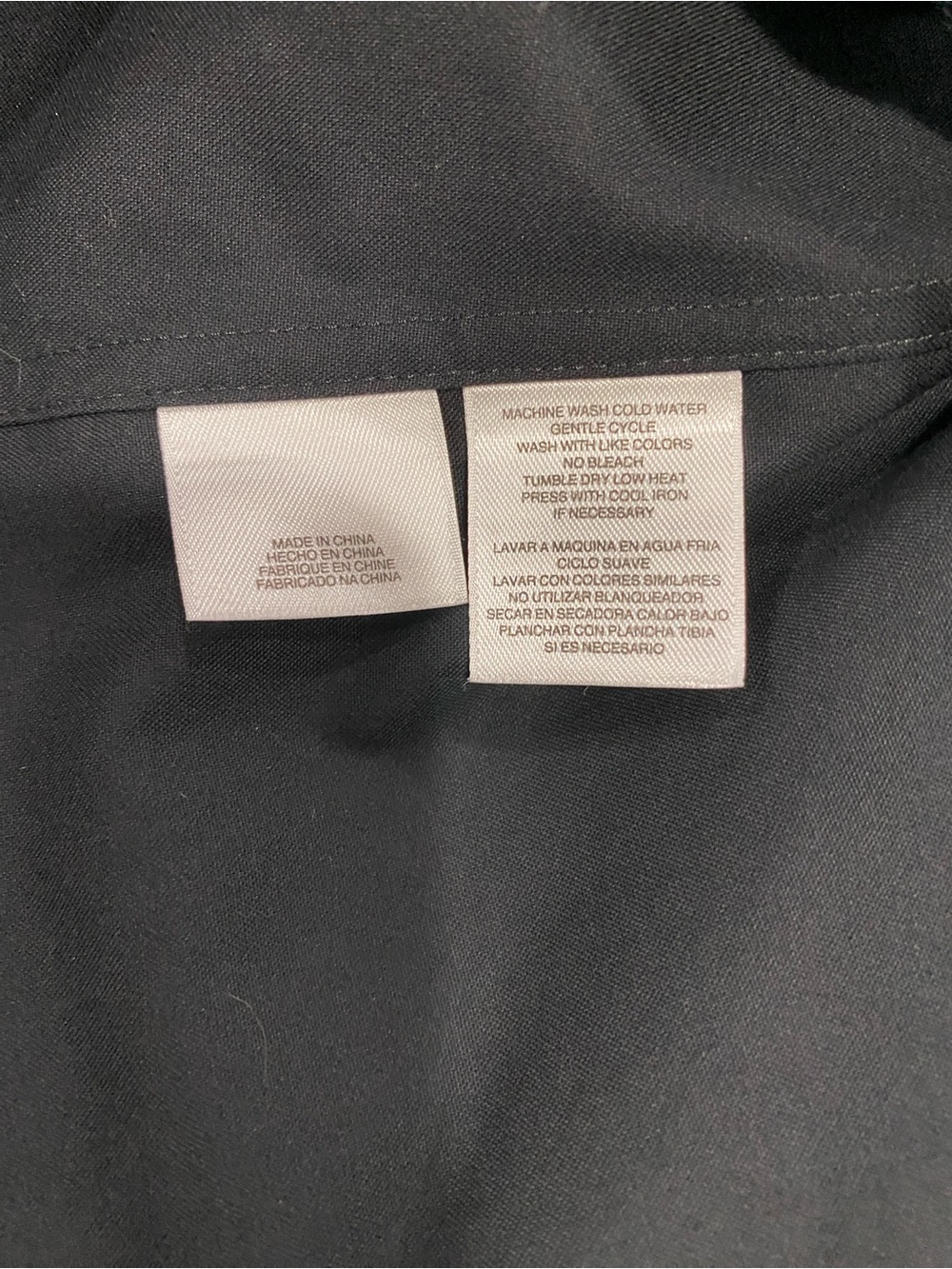 Jones New York Black Button-Front Collared Women's Shirt with 3/4 Sleeves - Picture 7 of 10